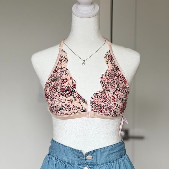 Victoria Secret Flora Embroidered Lightly Padded Bralette Large - Picture 1 of 8